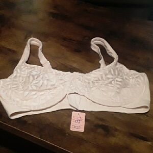 NWOT 42D Olga Warner's Pale Pink Unpadded Lined Underwire Beautiful bra